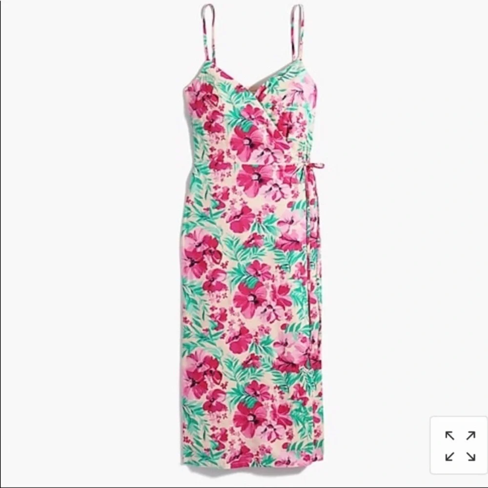 NWOT JCrew Cotton Floral Wrap Dress sz 00